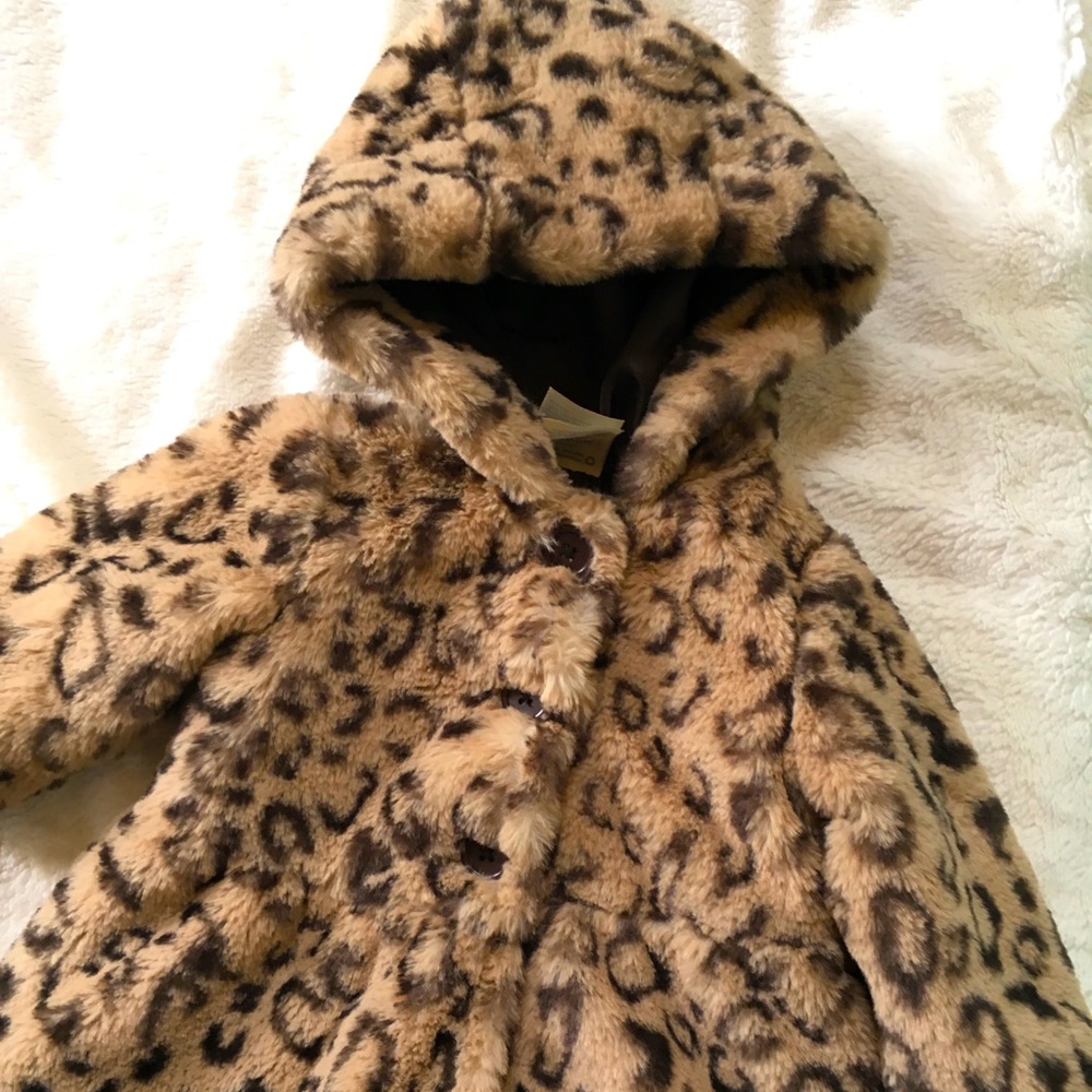 Leopard First Impressions 3-6 month hooded jacket